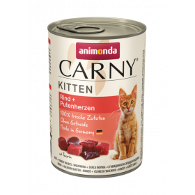 ANIMONDA CARNY KITTEN - конесрвирана храна за малки котенца с телешко и сърца